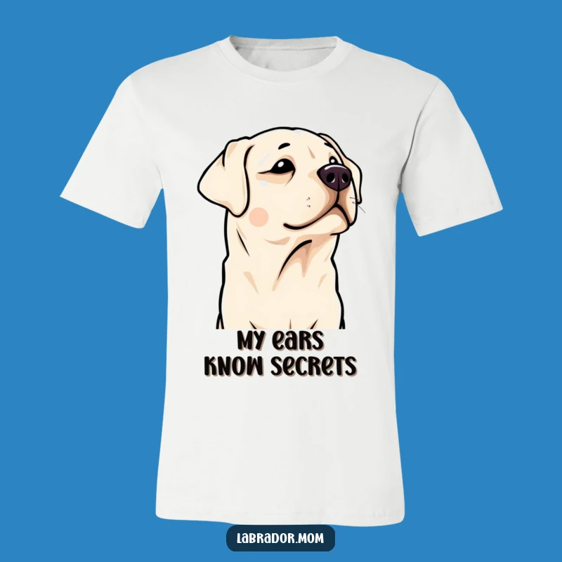 Funny Kawaii Labrador T-Shirt: Cute Head Tilt Design for Dog Lovers, Hilarious Pet Gift