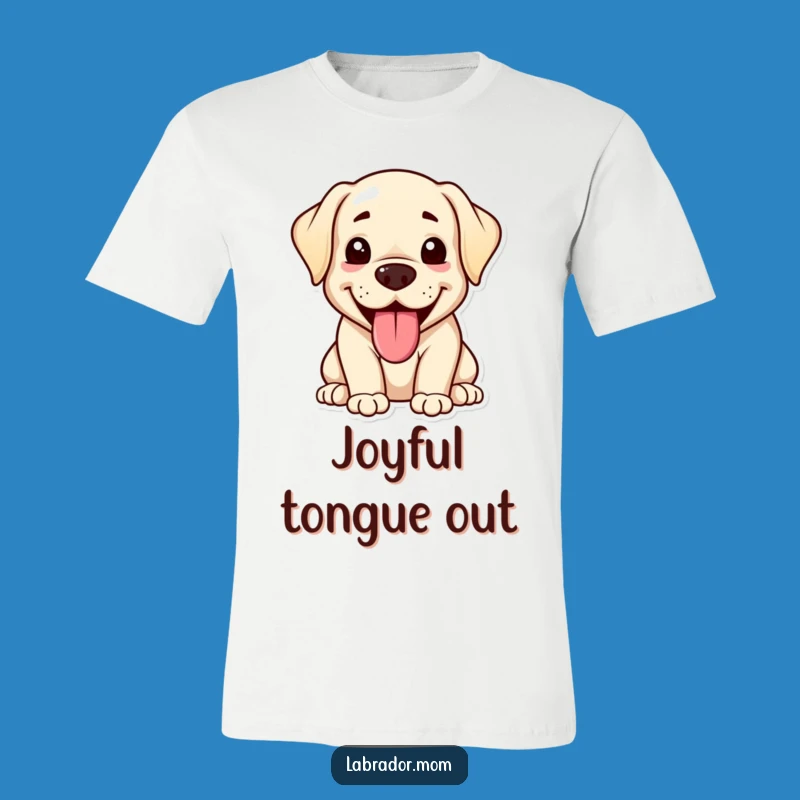 Funny Kawaii Labrador T-Shirt: Happy Panting Pup, Adorable Dog Apparel Gift