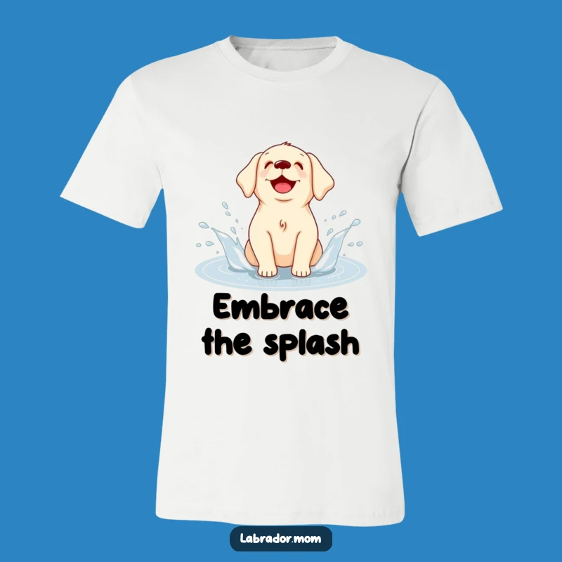 Funny Kawaii Labrador T-Shirt: Puddle Splashing Fun, Great Gift