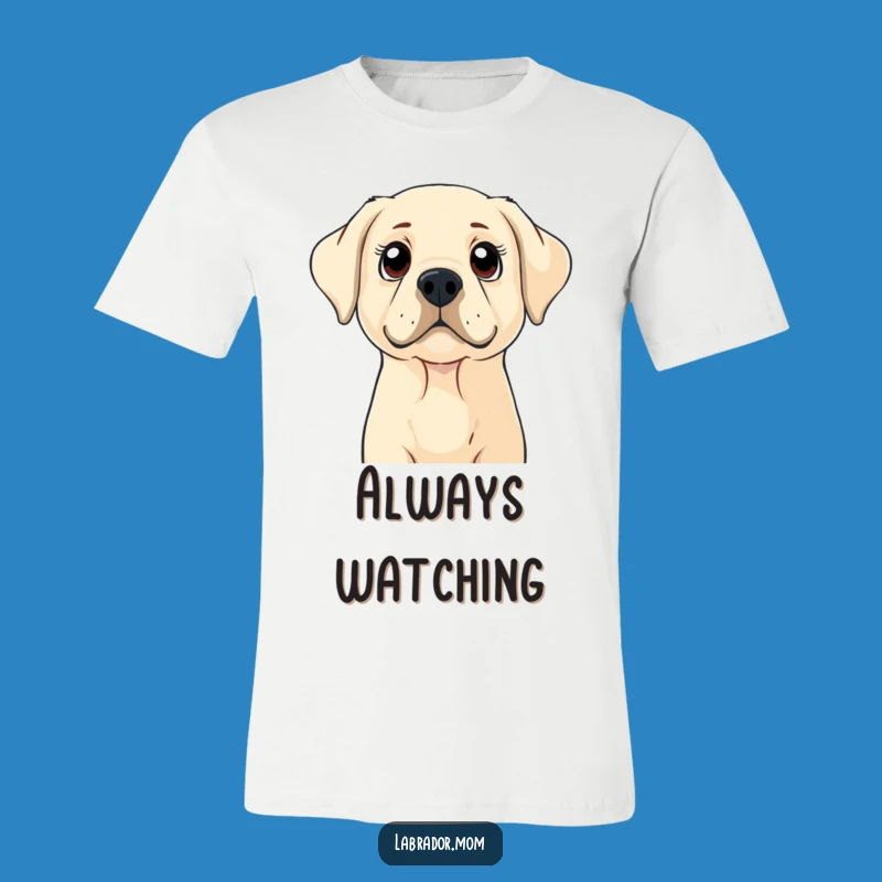 Funny Labrador Curiosity T-Shirt: Wide-Eyed Dog Tee, Adorable Gift