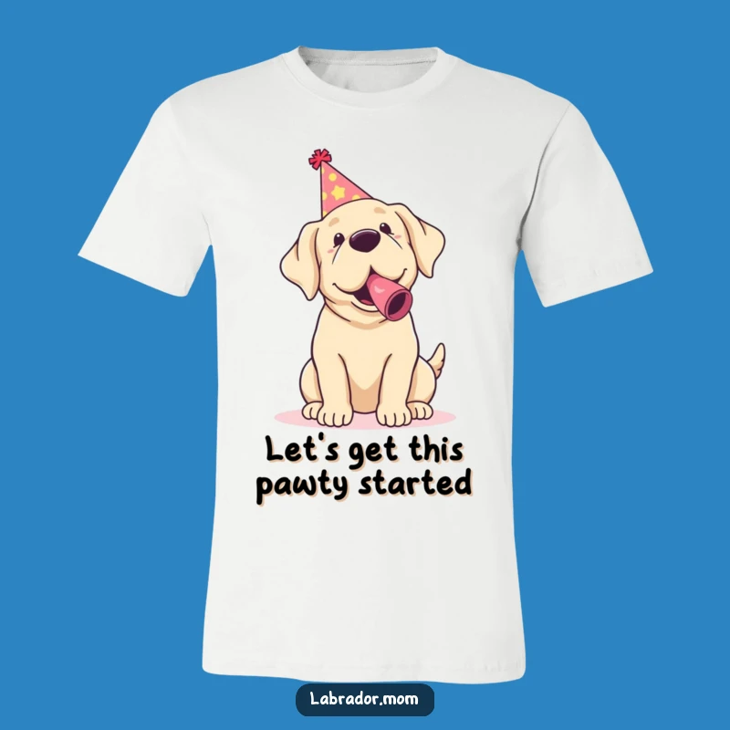 Funny Kawaii Labrador T-Shirt: Party Animal Vibes, Hilarious Dog Tee Gift