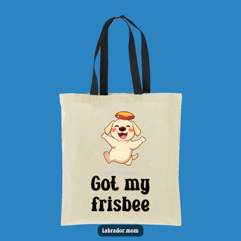 Funny Frisbee Catching Labrador Tote Bag: Durable Dog Park Bag for Essentials