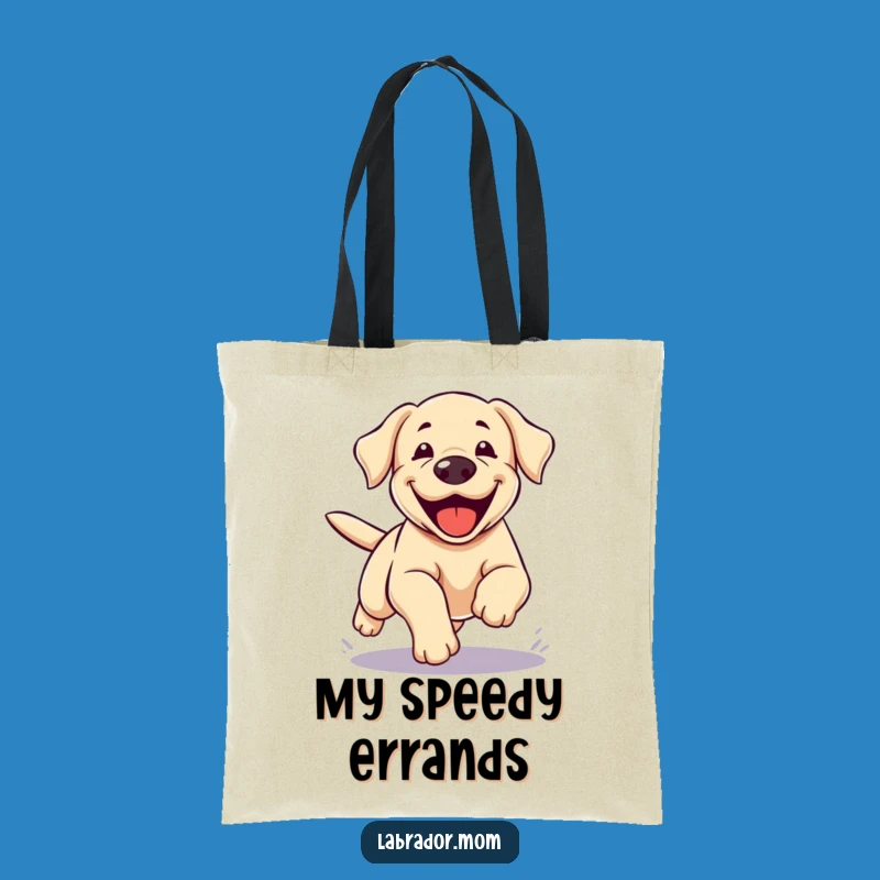 Funny Kawaii Lab Zoomie Tote Bag: Energetic Dog Accessory for Everyday Errands